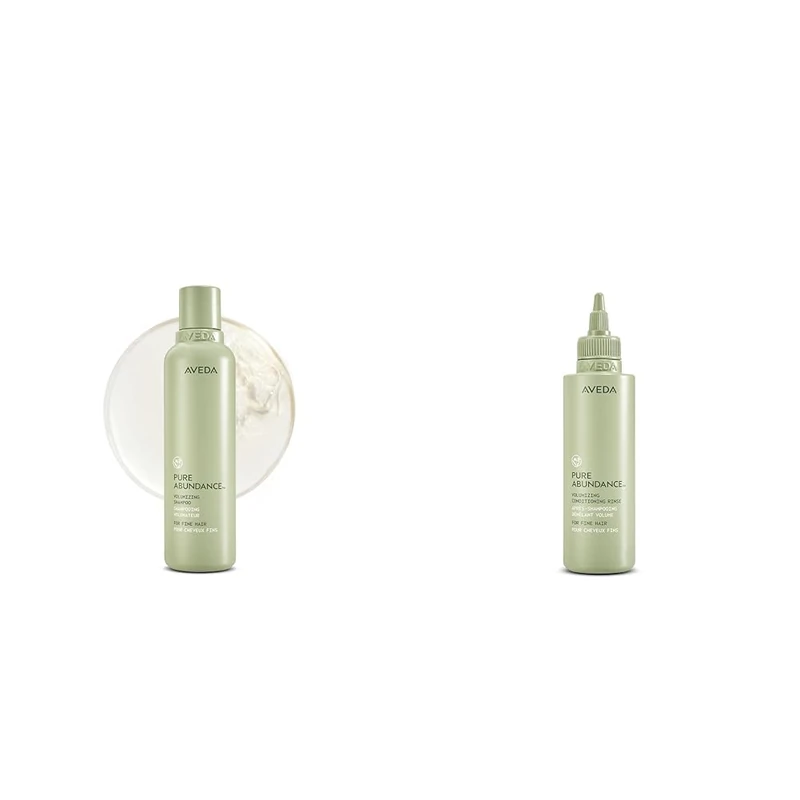Aveda Pure Abundance Shampoo + Conditioning Rinse Full Size Set | Lightweight Volumising Shampoo + Conditioner For Fine Hair | Vegan | 150ml - Image 1