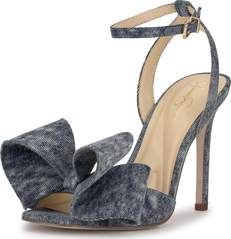 Jessica Simpson Women's Olivine Heeled Sandal, Shadow Blue, 5 UK