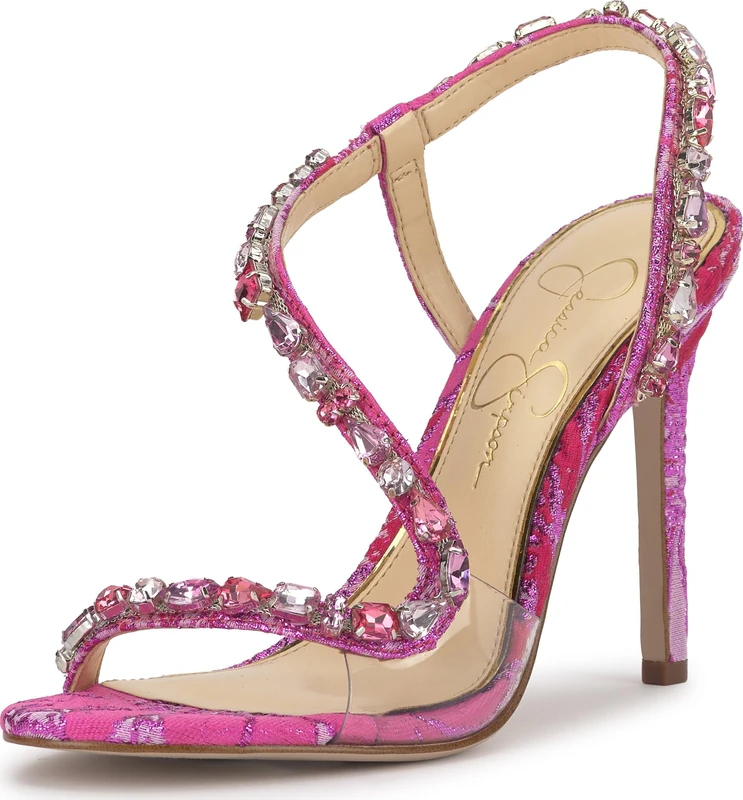 Jessica Simpson Women's Jaycin High Heel Sandal, Pink/Red Combo, 9