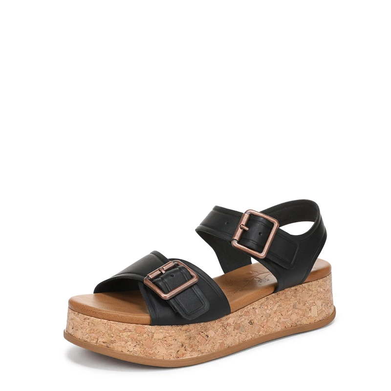 Blowfish Malibu Women's Magical Wedge Sandals, Black, Medium Fit, UK 6