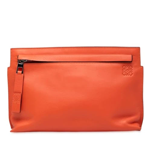 LOEWE Pre-Loved Mini Leather T Pouch Clutch Bag
