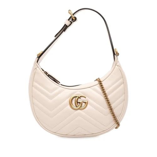 Gucci Pre-Loved Mini GG Marmont Half Moon Bag Satchel