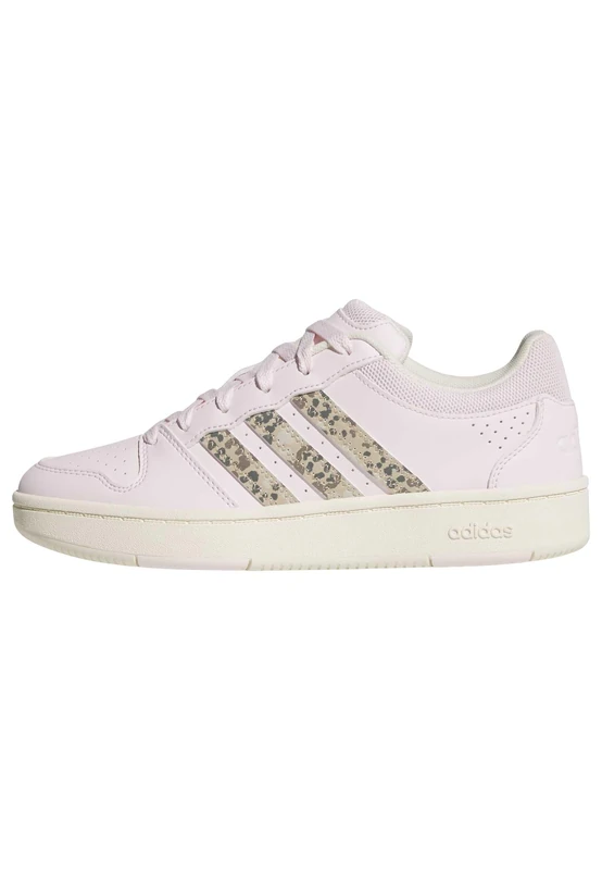 adidas Women's Hoops Classic Shoes, Distilled Pink/Sand Green/Cream White, 5.5 UK