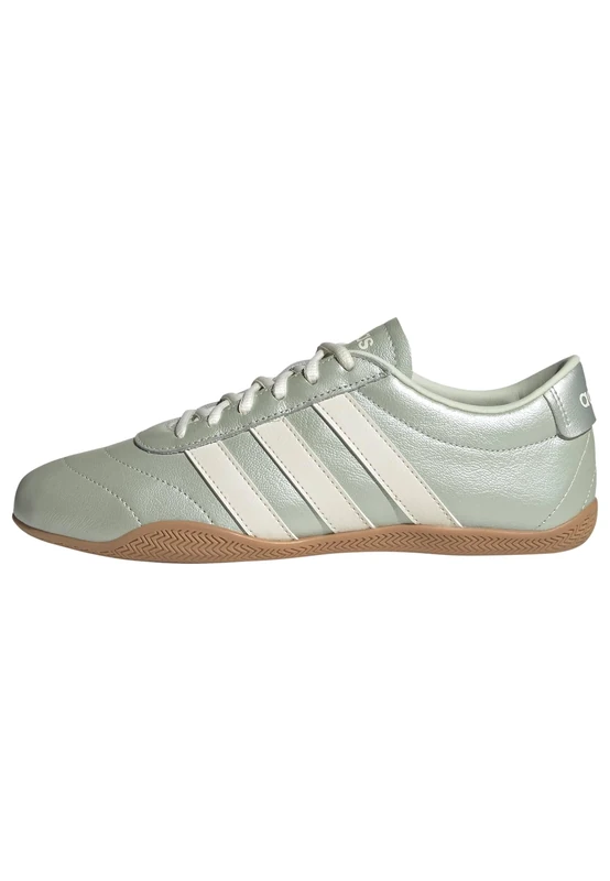 adidas Women's Grand Court Lo Shoes, Linen Green met./Off White/Linen Green, 6 UK