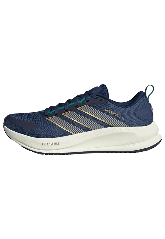 adidas Men's Supernova Ease 2 Running Shoes, Dark Blue/Off White/Matte Gold, 10 UK