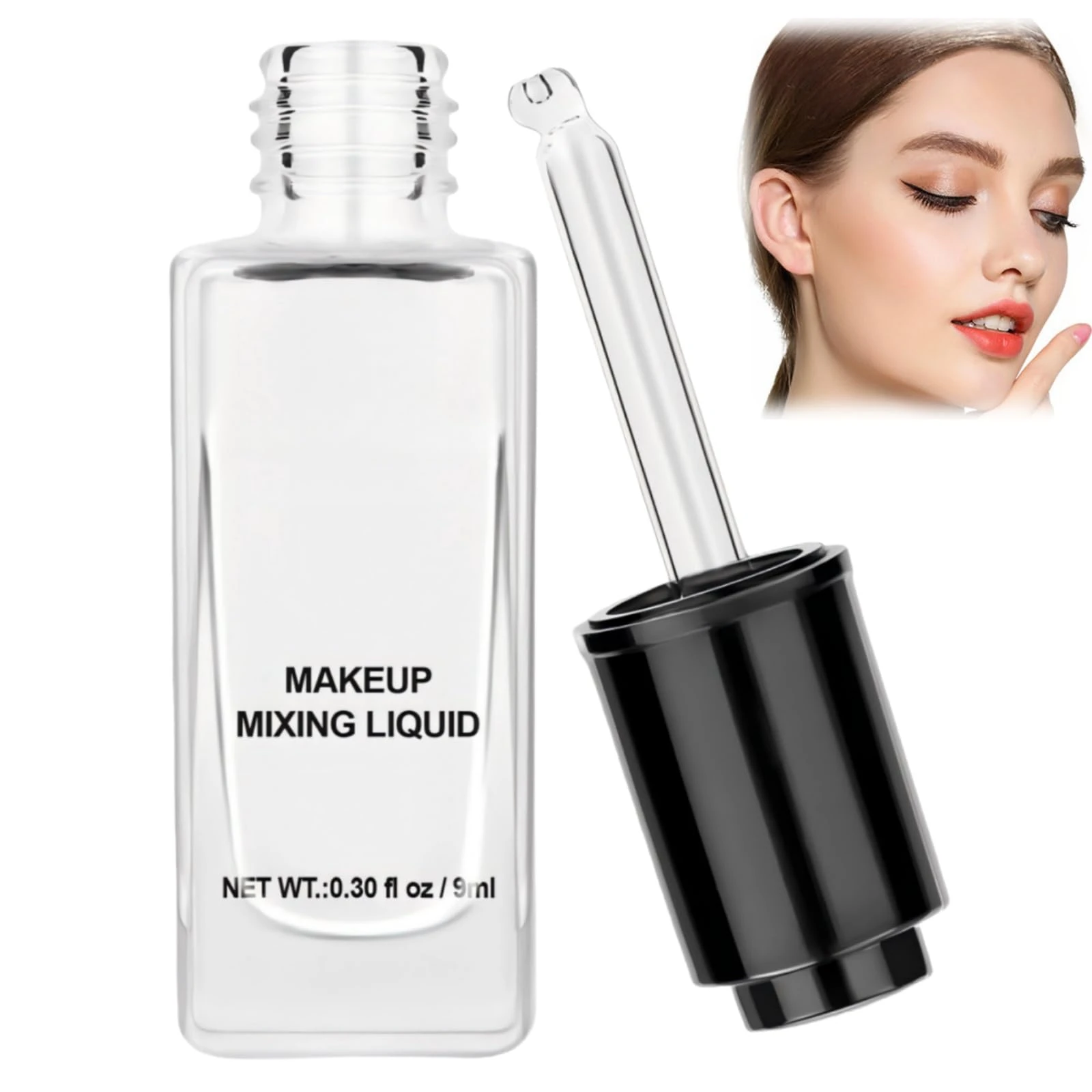 9ml Waterproof Clear Mix Makeup Dilution,Makeup Mixing Liquid,Cosmetic Thinner,M/akeup Transformer Diluter Liquid,Ma/keup Essential,Foundation Blender,Eyeshadow Activator,Revives Dry Cosmetics