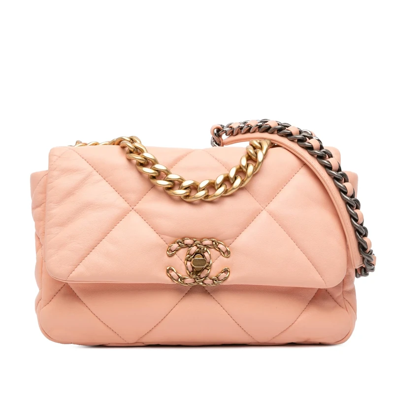 Chanel Pre-Loved Medium Lambskin 19 Flap Handbag