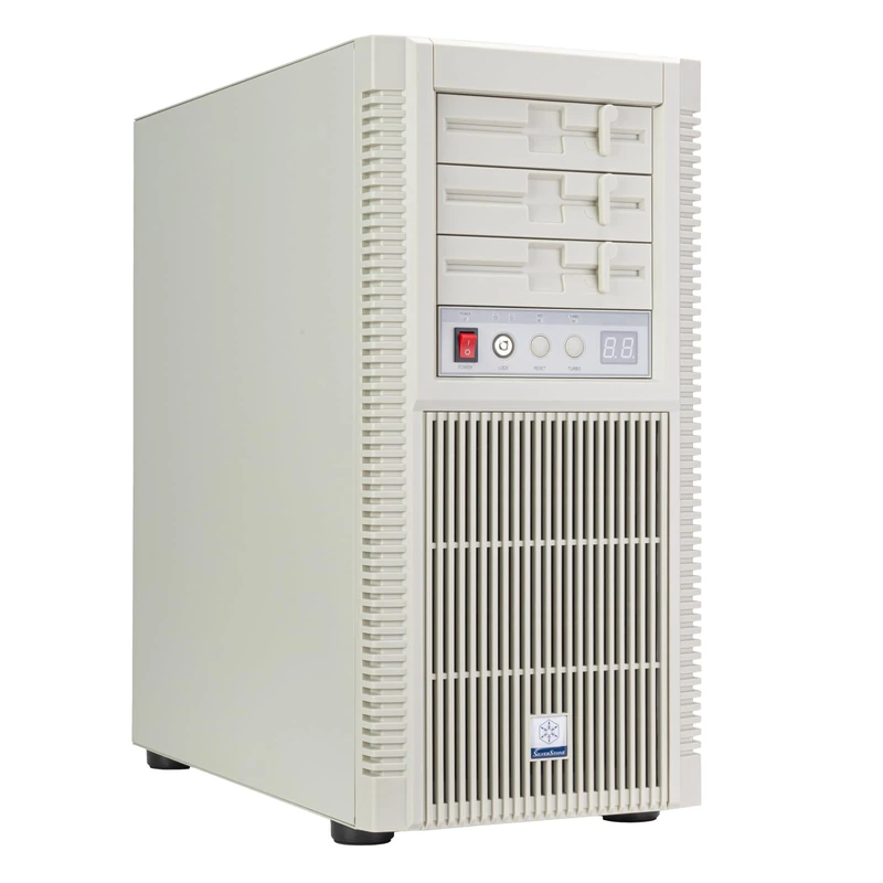 Silverstone Technology FLP02 Retro Inspired Tower Case with High Performance Cooling and Expansion Support SST-FLP02W