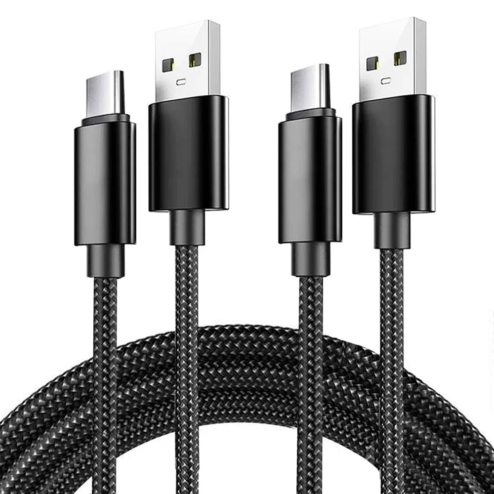 USB to USB C Cable 1M, 60W Fast Charging Cord, Nylon Braided USB A to Type C Charger Cable, Compatible with iPhone 16/15 Pro Max, MacBook, Samsung Galaxy S24/S23/S22, Google Pixel, 2 Pack