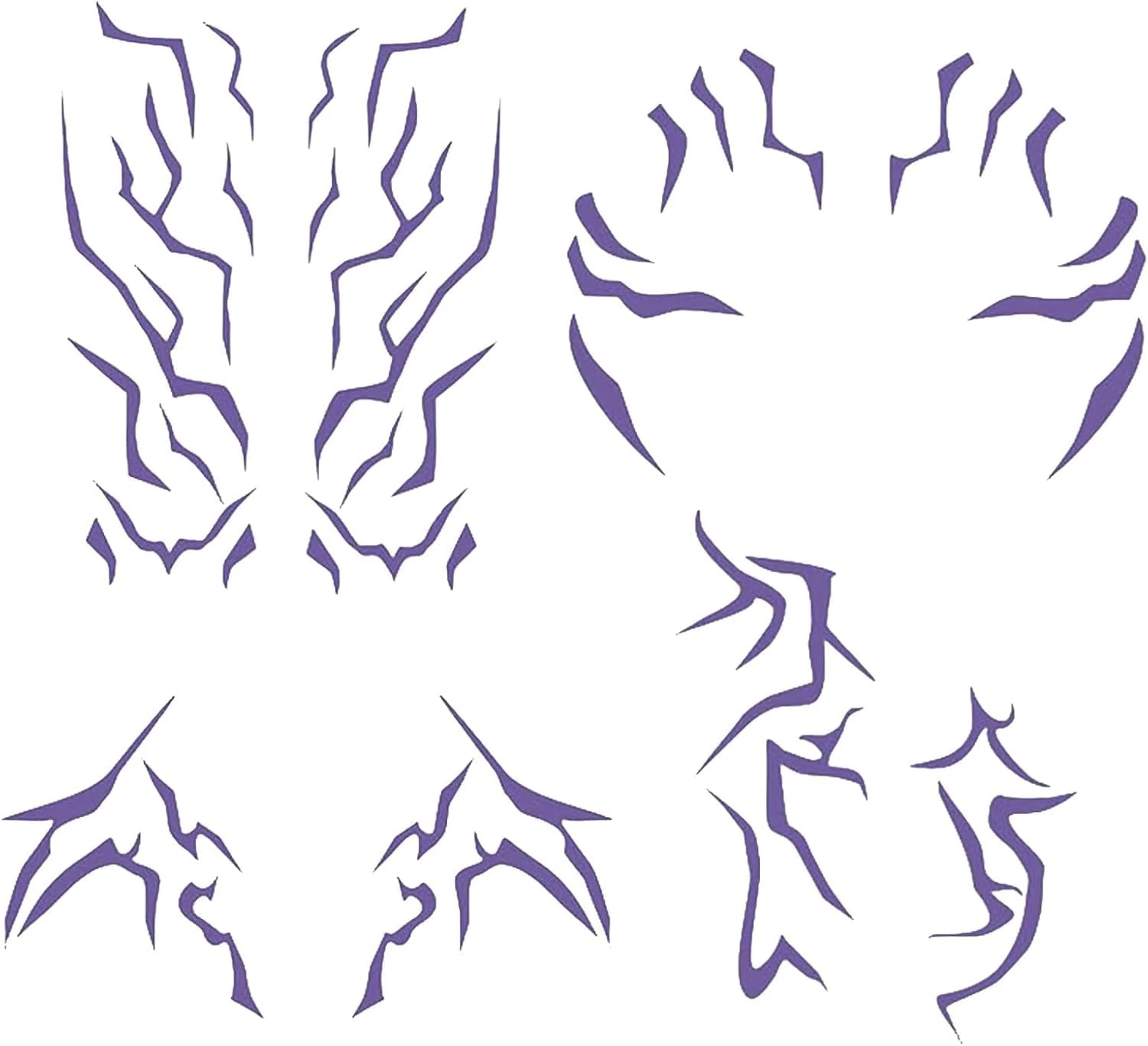 Dem-ons H_Hunters Temporary Tattoos, Rumii Tattoos Cosplay Stickers, Movie & Anime Dance Stickers Waterproof, Purple Markings for Cosplay Christmas (1 set)