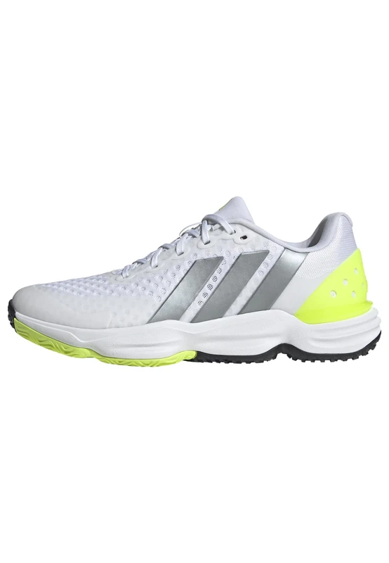 adidas Men's Court Pickleball 2 Shoes, FTWR White/tech Grey met./Lucid Lemon, 13 UK