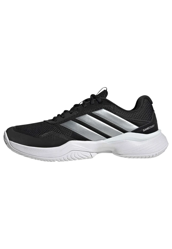 adidas Women's Gamecourt 3 Tennis Shoes, core Black/Silver met./FTWR White, 4 UK
