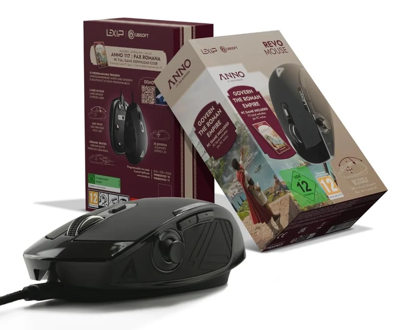 LEXIP X Ubisoft Anno 117 Bundle REVO 3D Mouse + PC Game Key