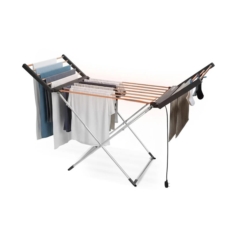 Wintem Magic Dry XL Aluminium Folding Electric Drying Rack with 2 Heating Shelves, Space-Saving Clothes Airer for Home, Quick and Low Consumption Dryer