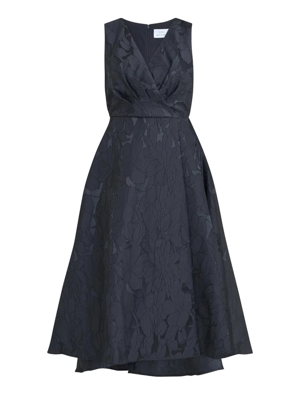 Gina Bacconi Jacquard Dress, Black, 10