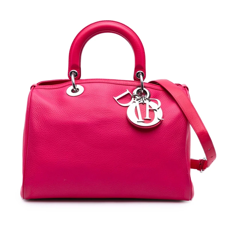 Dior Pre-Loved Medium Leather Diorissimo Satchel Handbag