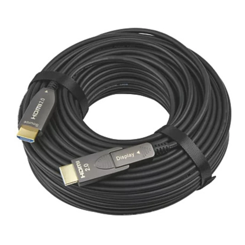 Labgear 30m Fibre Optic HDMI Cable, Active Optical 4K HDMI 2.0 Lead with Ethernet, High Speed 18Gbps, HDR, ARC, CEC Support, Lightweight Slim HDMI Cable for Long Distance Installations
