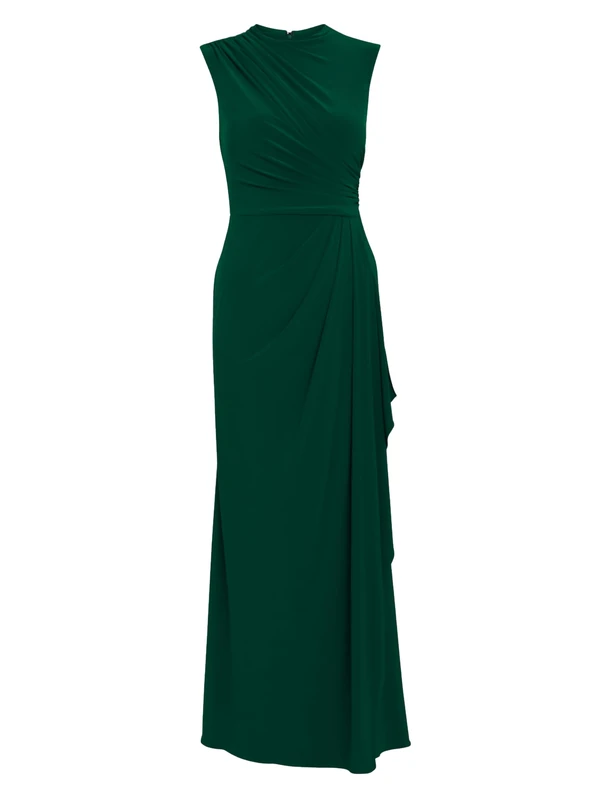 Gina Bacconi Women's Grecian Jersey Maxi Dress Cocktail, Green, 12
