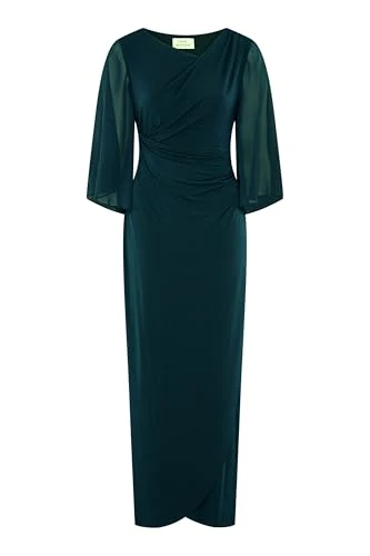 Gina Bacconi Women's Chiffon Sleeve Maxi Dress Cocktail, Green, 16