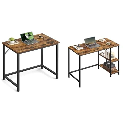 VASAGLE Desk Table 80 x 50 x 75 cm for Living Room Bedroom LWD038B01 Computer Desk, Desk, 100 x 50 x 76 cm, for Study, Bedroom, Living Room LWD046B01