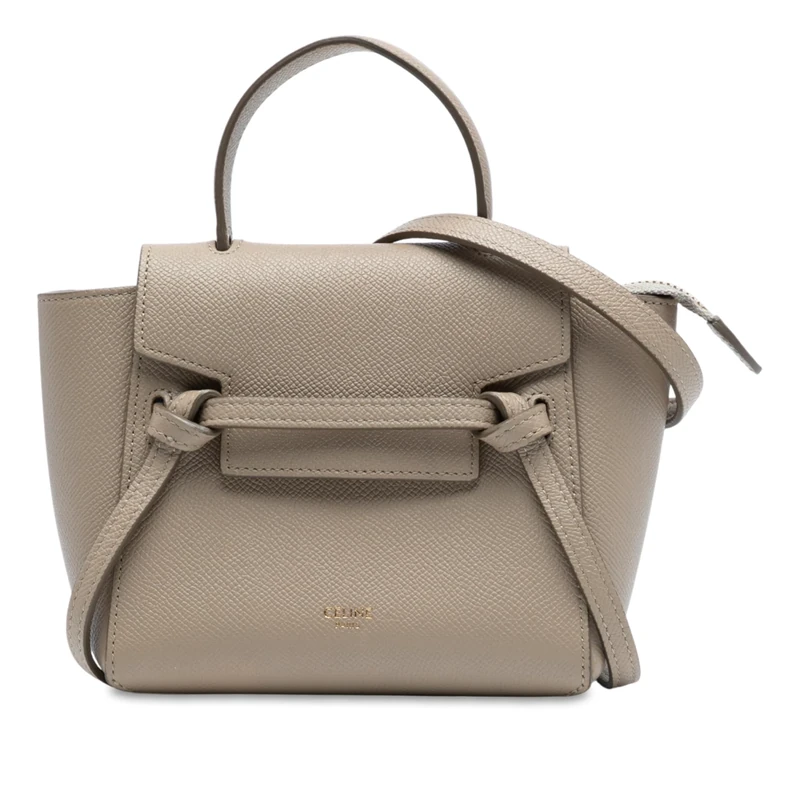 Celine Pre-Loved Pico Grained Calfskin Belt Bag Satchel