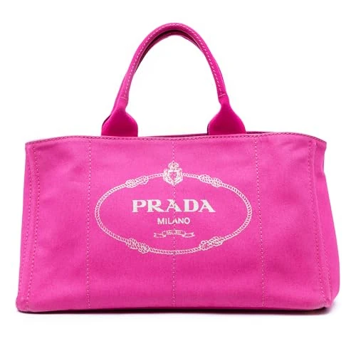 Prada Pre-Loved Large Canvas Canapa Logo Satchel