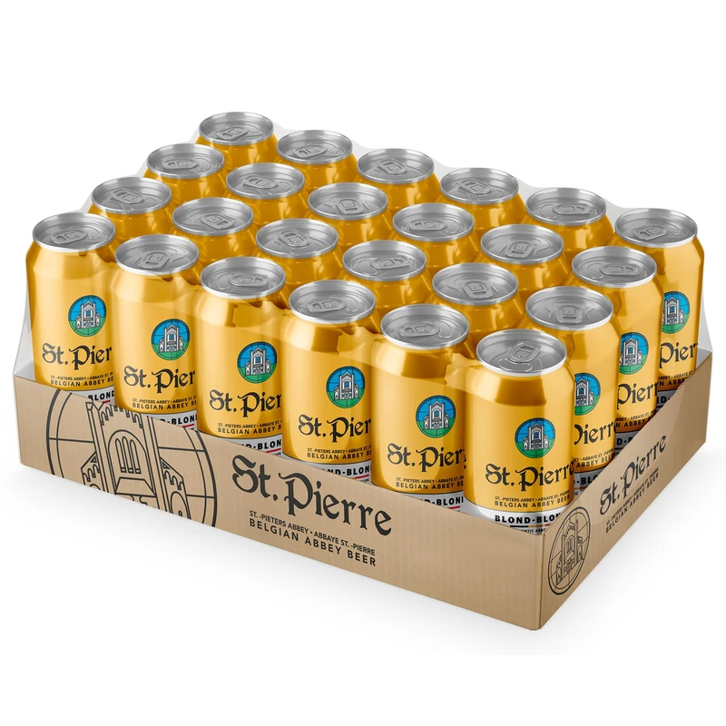 St Pierre Abbey Beer - 24 x 440ml Cans - 6% ABV Blond Beer