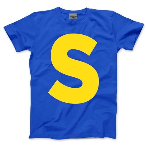 Chipmunk Costume Outfit - Blue Letter S Tshirt Matching Tee Halloween Top Fancy Dress Party Group T-Shirt