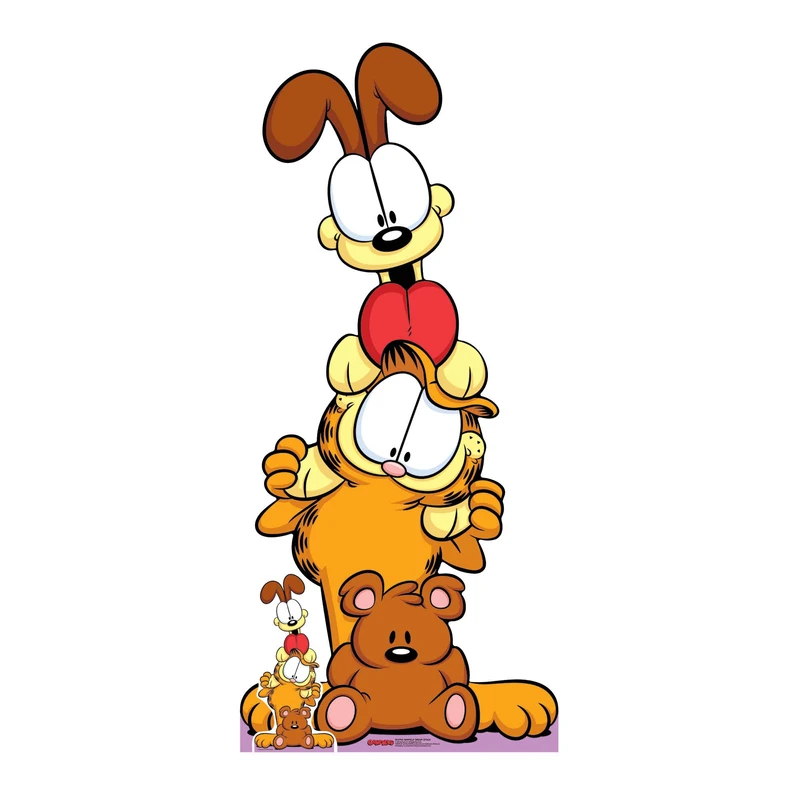 Star Cutouts SC4780 Garfield, Odie & Pooky Group Stack Lifesize Cardboard Cutout 191cm – Official Garfield Party Decoration, Photo Prop & Fan Display - Image 1