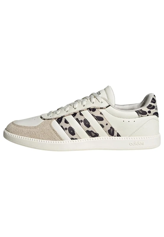 adidas Women's Breaknet Sleek Shoes, core White/Crystal Linen/Khaki Six, 3.5 UK