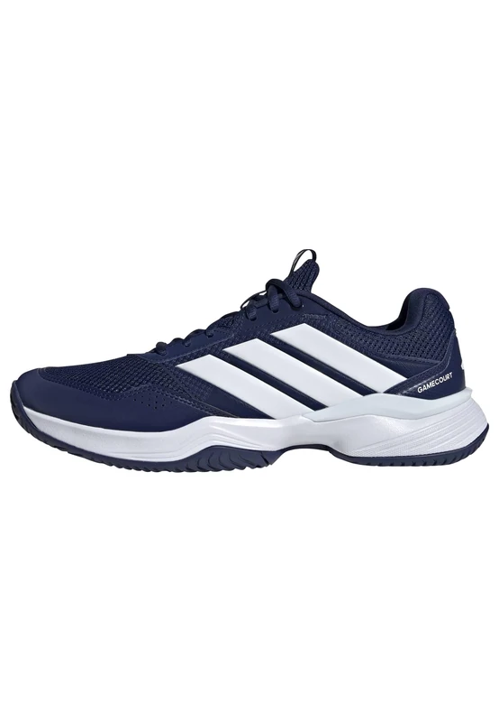 adidas Men's Gamecourt 3 Tennis Shoes, Dark Blue/FTWR White/core Black, 12.5 UK