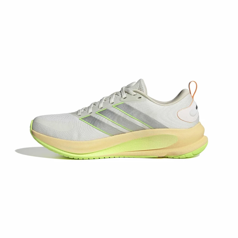 adidas Men's Supernova Ease 2 Running Shoes, White Tint/Silver met./Signal Green, 7.5 UK