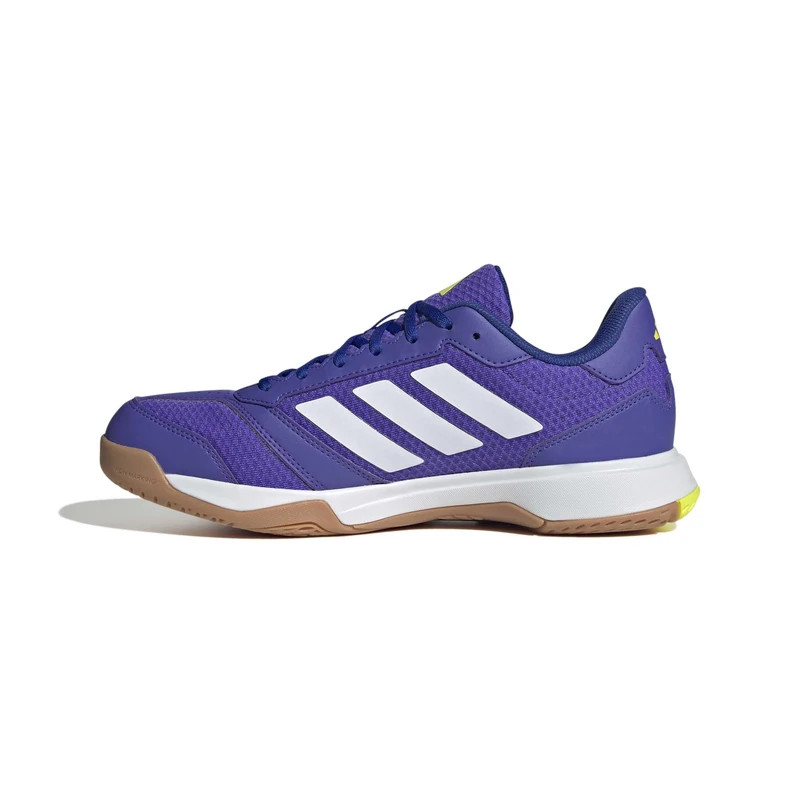 adidas Men's Ligra 8 Mens Indoor Shoes, Solar Purple/FTWR White/Solar Lemon, 11.5 UK