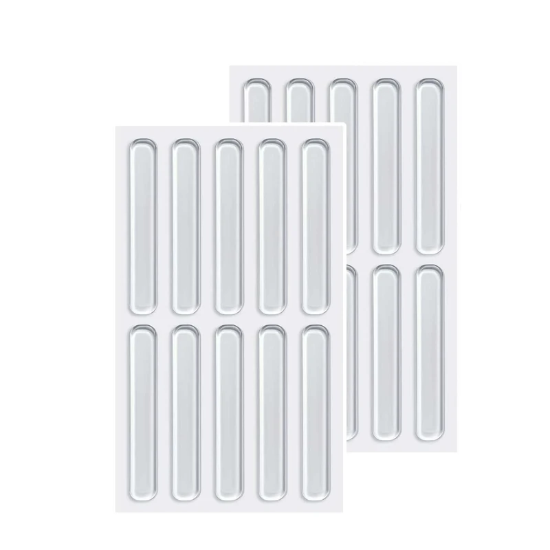 20 Pcs Clear Silicone Furniture Bumpers,Self-Adhesive Door & Cabinet Protectors, Anti Door Slam,6.3cm Noise-Reducing Bumpers Pads for Doors, Drawers, Shelves (Transparent)