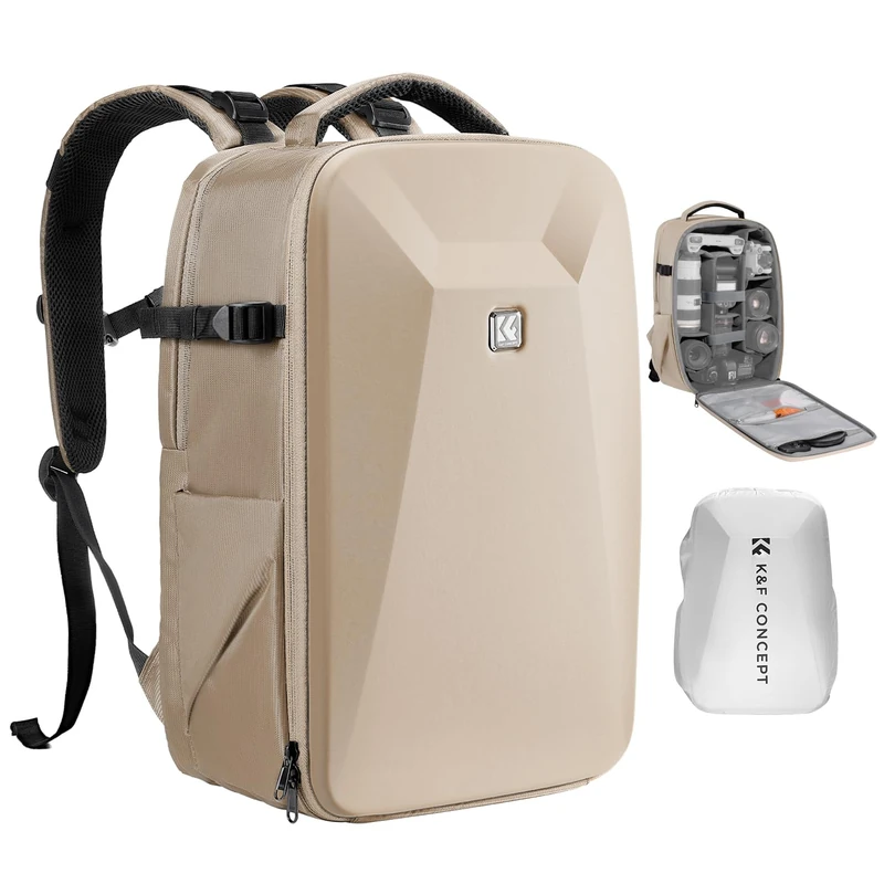 K&F CONCEPT Camera Backpack,Hardshell DSLR Photography Camera Bag