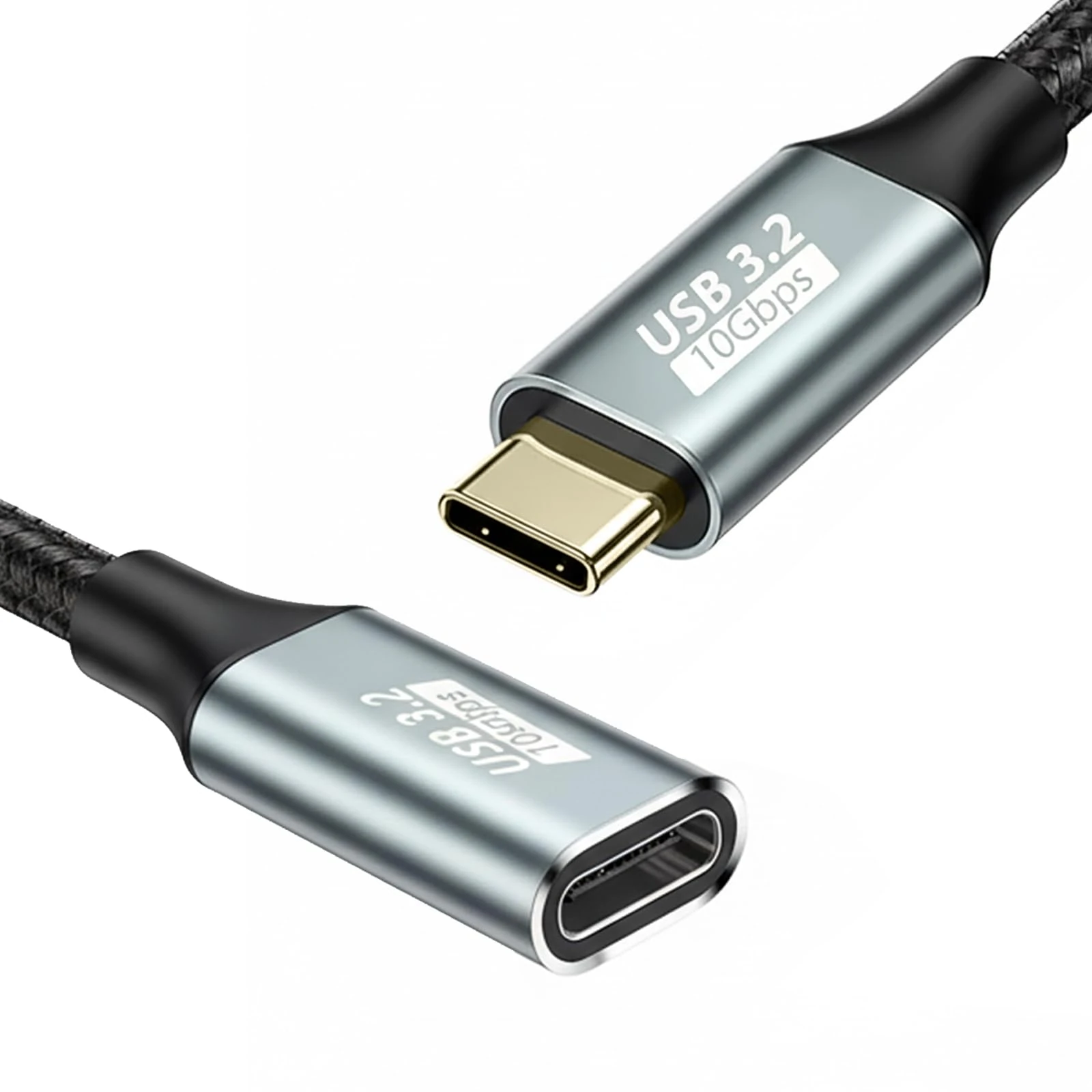 1 Pcs 1m USB-C Male to Female Extension Cable, USB-C Extension Cable, Type C to C Fast Charge & Sync Nylon Male to Female Extender Cord, for MacBook iPad Pro/Air, iPhone 16 15, Galaxy S25 S24 S23 S22