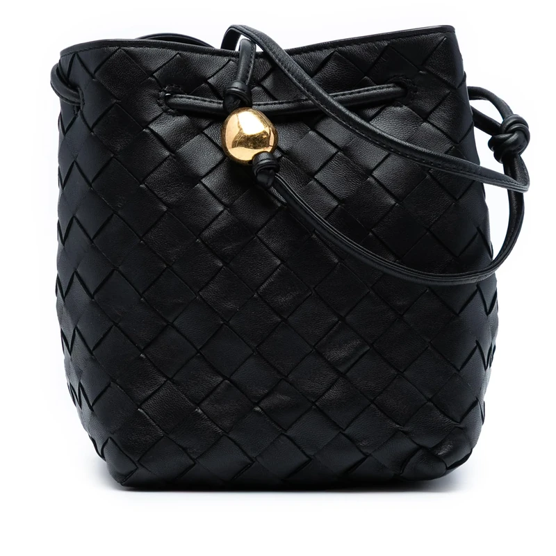 Bottega Veneta Pre-Loved Small Nappa Intrecciato Bucket Bag