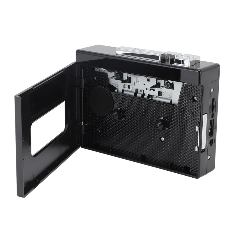 Xiuganpo Cassette Player Recorder, ABS Auto Reverse Dual Channel USB2.0 Data Protocol Portable Cassette Tape Player DC 5V for Outdoor (B)