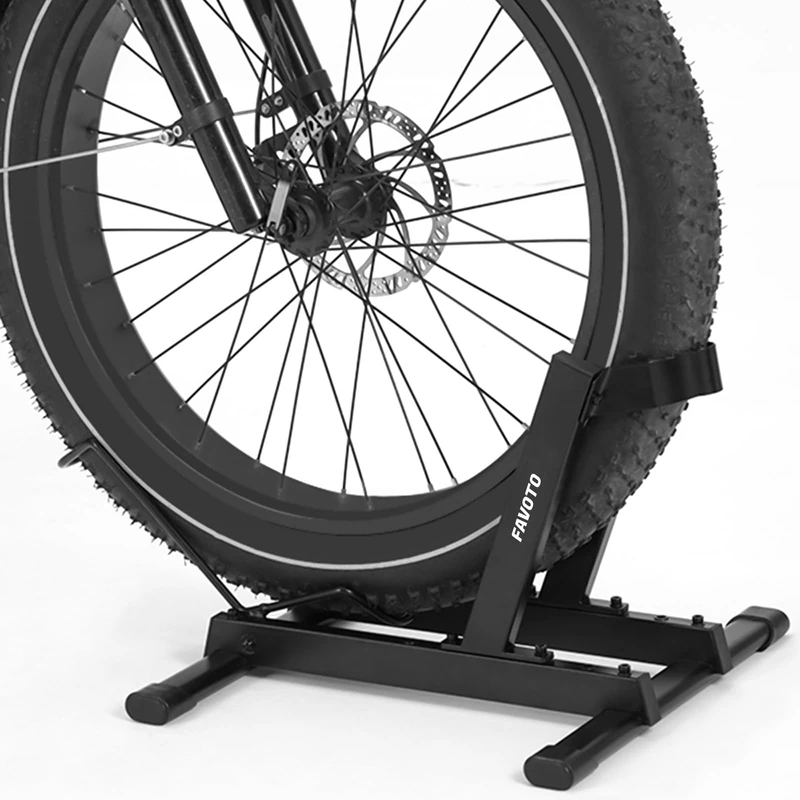 Favoto E-Bike Bicycle Stand Road Bike Holder - Sturdy Floor Stand for Electric Bicycles & Bicycles 20-29 Inch Max. 38 kg Non-Slip & Space Saving