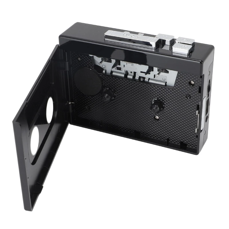 Xiuganpo Cassette Player Recorder, ABS Auto Reverse Dual Channel USB2.0 Data Protocol Portable Cassette Tape Player DC 5V for Outdoor (A)