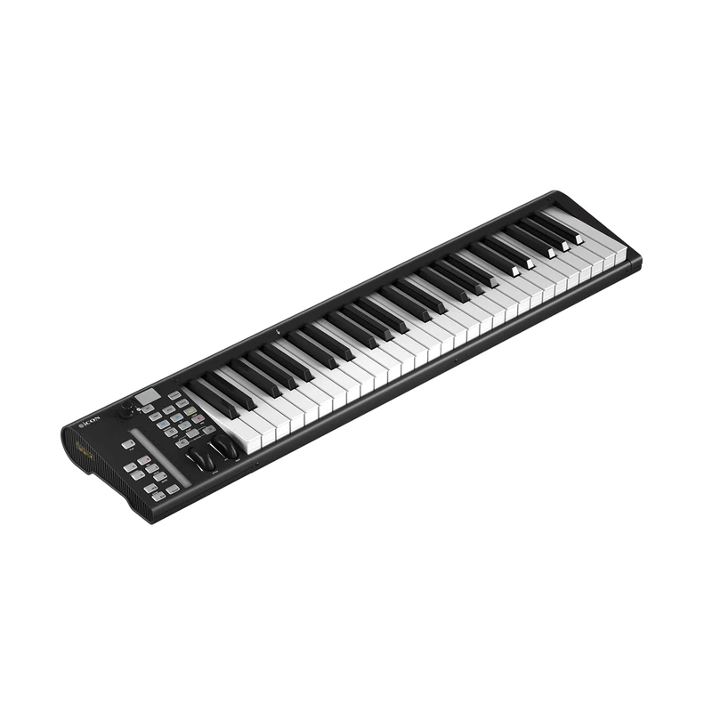 Icon Pro Audio Artist 49X USB-MIDI keyboard controller with 49 keys, DAW integration, and LED touch faders for studio and production