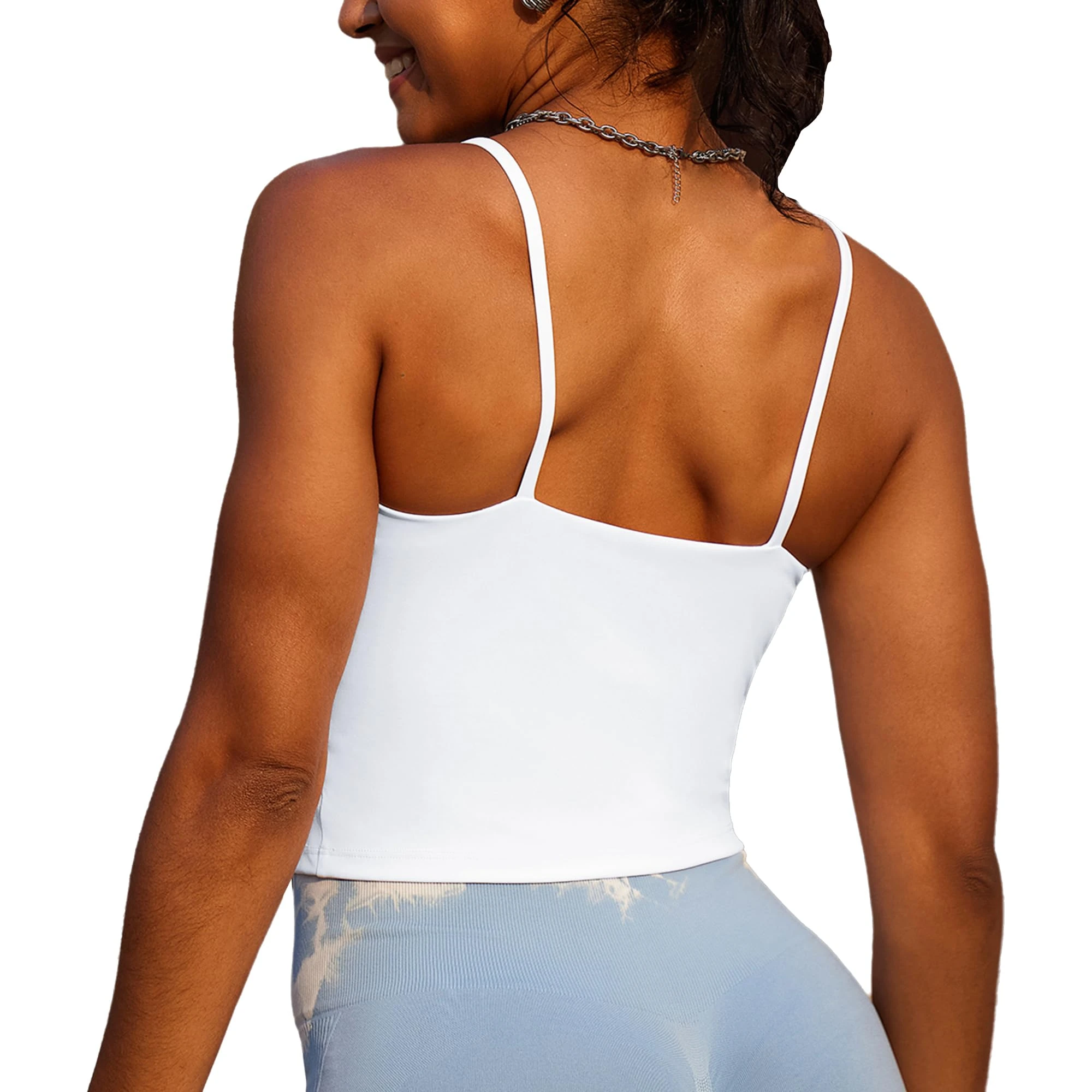 ZAIQUN Thin Straps Shock Absorber High Support Sports Bra——Padded Bralette Running Bras for Women Seamless Yoga Bras Wear in Gym and Outdoor