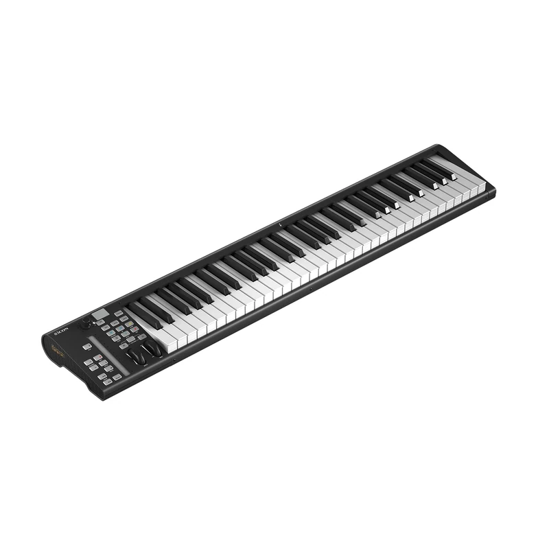 Icon Pro Audio Artist 61X USB-MIDI keyboard controller with 61 keys, DAW integration, and LED touch faders for studio and production