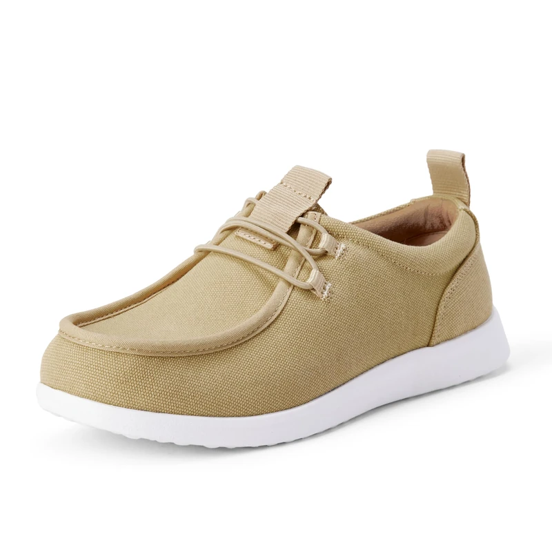 Amazon Essentials Men's Canvas Moc Toe Loafer, Natural White, 12 UK