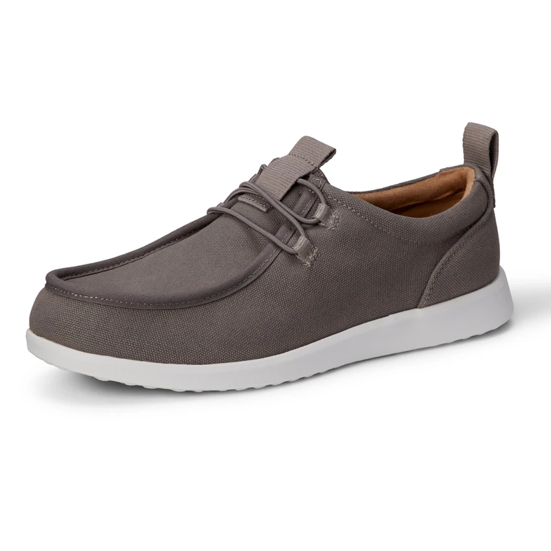 Amazon Essentials Men's Canvas Moc Toe Loafer, Grey White, 8.5 UK