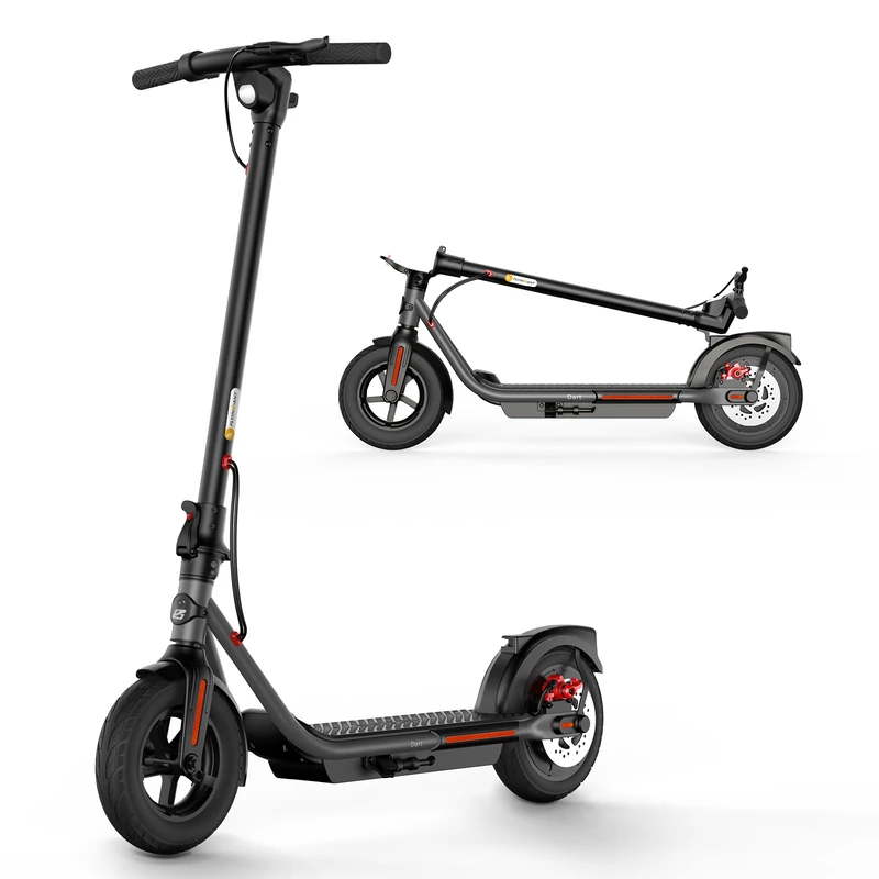 Electric Scooter Adult, 500W Peak Motor, 32km Long Range, 10” Solid Pneumatic tire,3 speed mode, Foldable Electric Scooters,36V 7.8Ah Portable Electric Scooter for Adults and Teens