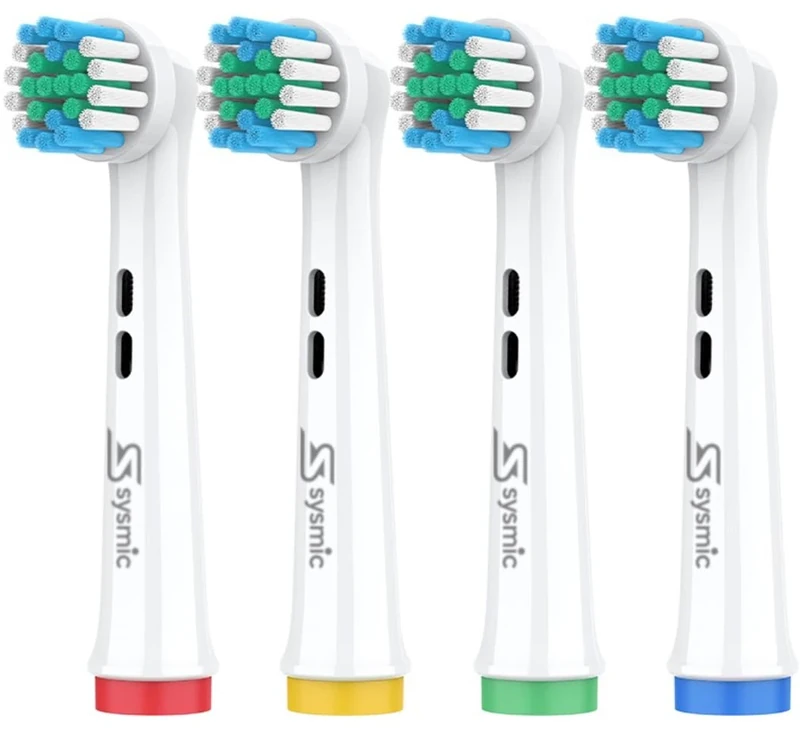 Replacement Electric Toothbrush Head Fits Most Oral B, Compatible Tooth Brush Heads Gentle Soft Bristle 4 Pack Refill