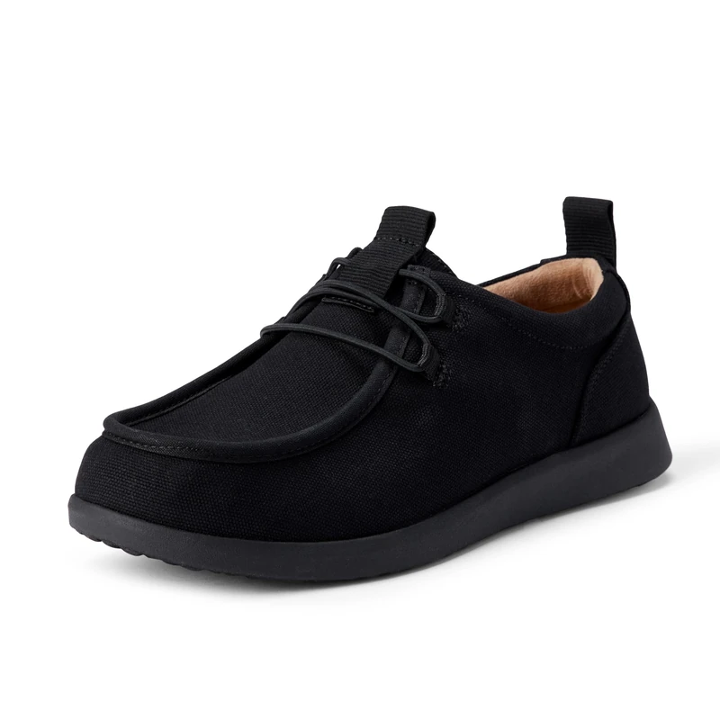 Amazon Essentials Men's Canvas Moc Toe Loafer, Black, 9 UK