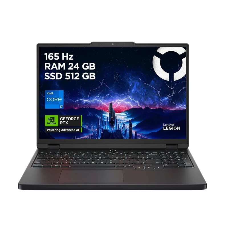 Lenovo Legion 5 Gen 10 Gaming Laptop 15.3" WUXGA IPS | i7-13650HX, GeForce RTX 5060, 24GB RAM, 512GB SSD, Wi-Fi 6, Windows 11 Home | White Backlit, English (UK) Keyboard – Eclipse Black