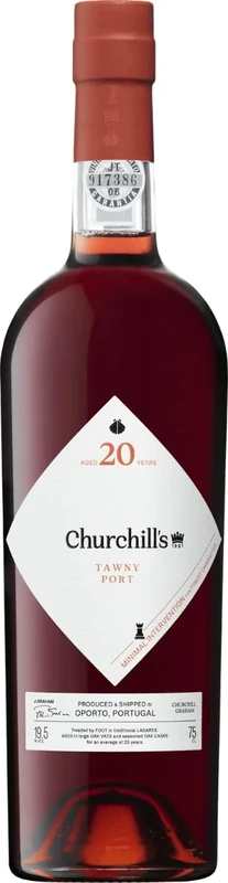 Churchills 20 Year Old Tawny Port – Douro DOC – Aged Elegant Tawny Fortified Wine – (1 x 0.75L) 19.5% ABV